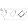 Светильник JAZZWAY PDL-R под лампу 3xGU10 макс. 3х15Вт BL 230В IP20 5049383